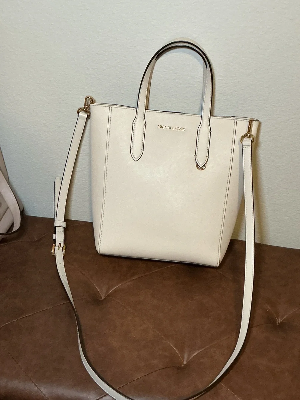 Michael Kors Cream Tote Bag with Removable Strap